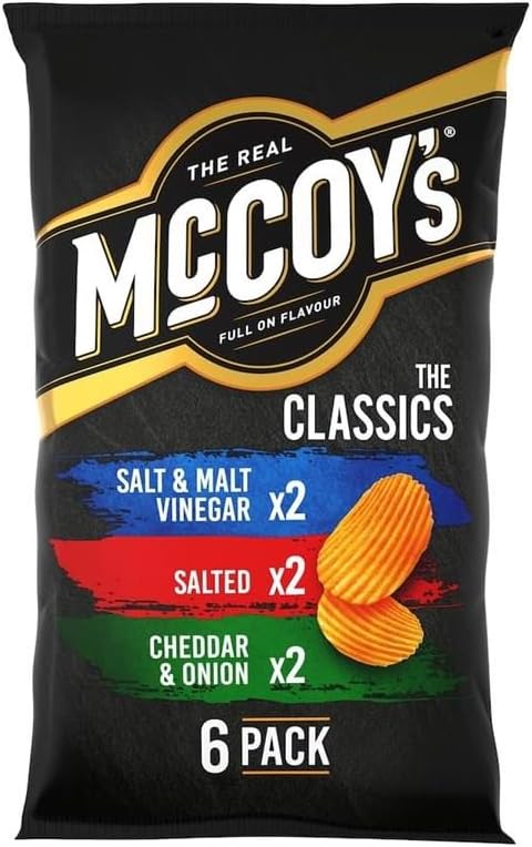 McCoy’s Crisps Multipack 6 Packs in 1 Pack– Crisps in Bold Flavours – Snacks