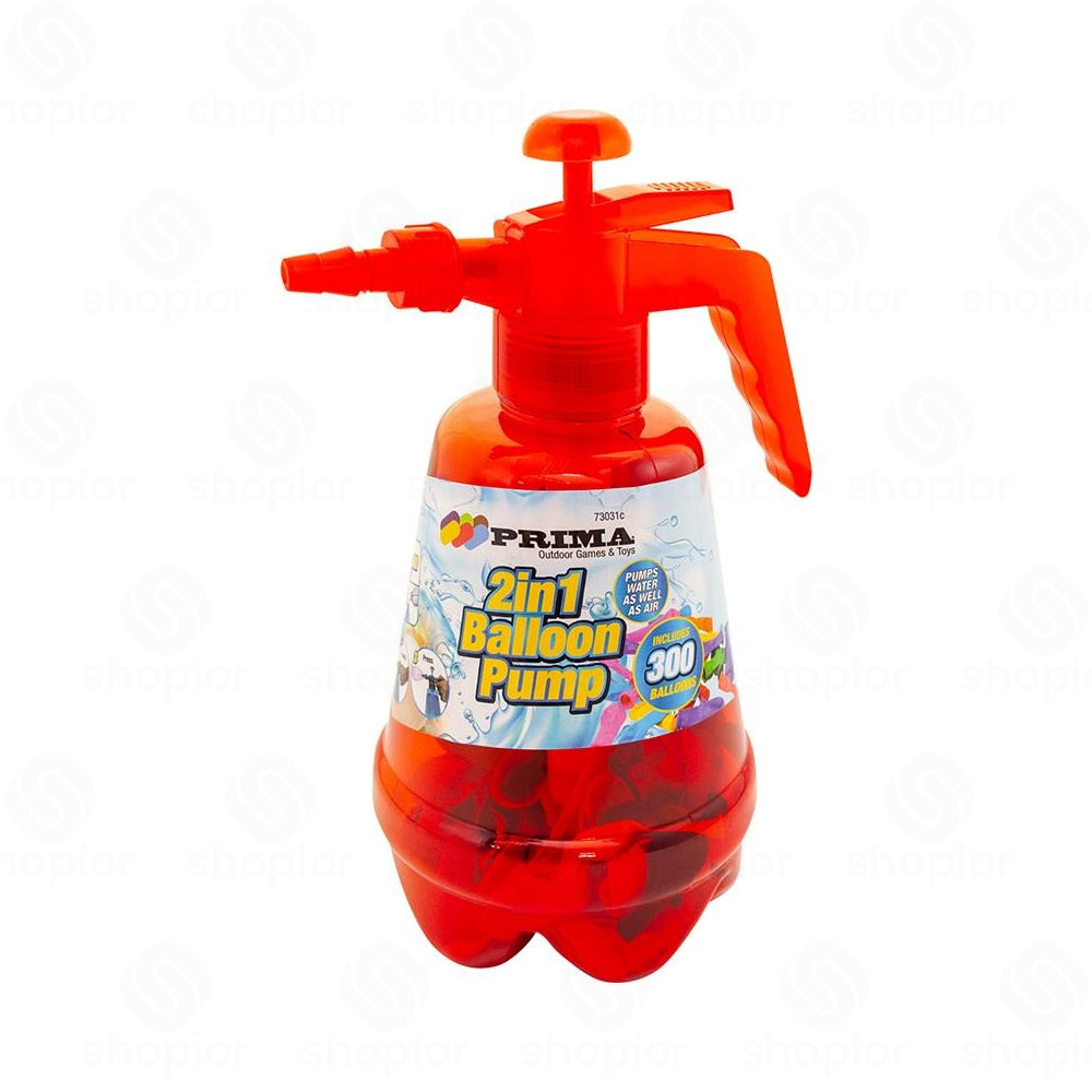 2 in 1 Balloon Air Pump with 300 Balloons – Water & Air Balloon Filling Kit for Parties & Family Fun