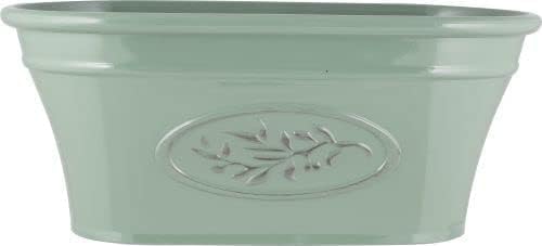 Fargro Plastic Outdoor Classic Olive Trough Planter With Glossy Finish 38cm Frost Proof Long Lasting Flower Pot Garden Planter- (Green) (KA200328GN)