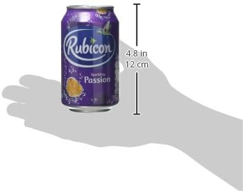 Rubicon Sparkling Passion Fruit Juice Drink 330 ml x 8 (Pack of 3, Total 24 Cans)