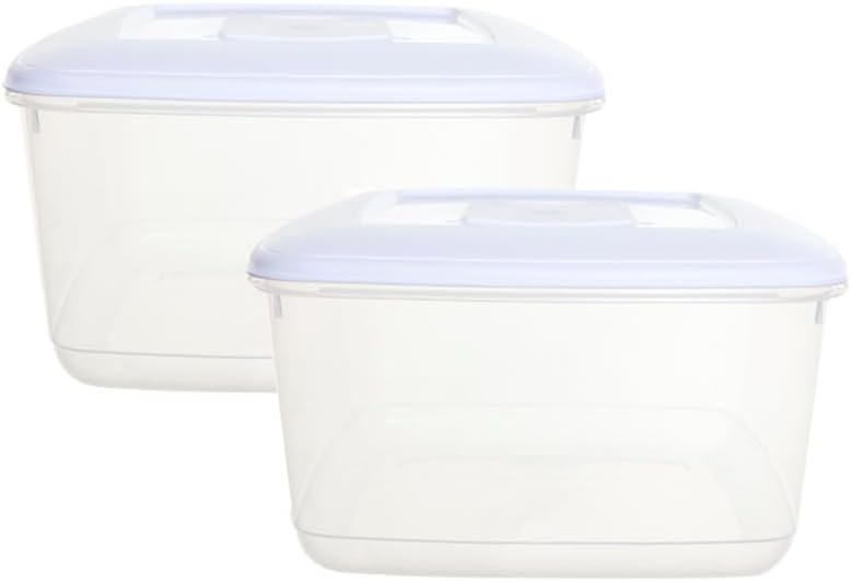 10L Airtight Food Storage Container with Lid β BPA-Free Plastic Square Box | Fridge, Freezer, Microwave & Dishwasher Safe | Dry Food, Flour, Cereal, Pasta, Meal Prep Organizer (Pack 2)
