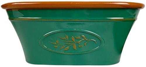 Fargro Olive Trough 38cm - Dark Green with Brown Rim Code: KA200328DGBR