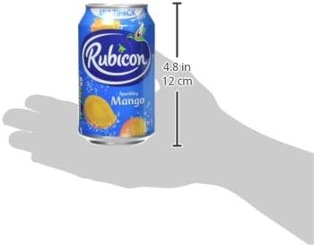Rubicon Sparkling Mango Juice Drink 330 ml x 8 (Pack of 3, Total 24 Cans)
