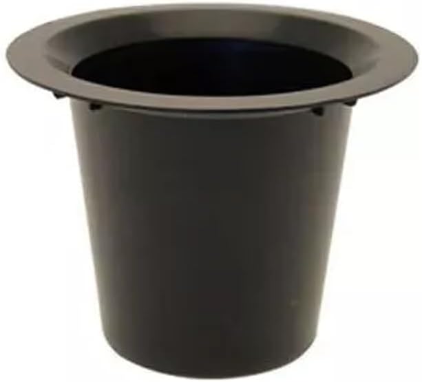 Black Plastic Grave Vase with Lid – Memorial Flower Holder for Headstones, Cemetery Vase for Artificial & Fresh Flowers | Weatherproof Grave Flower Pot for Marble or Stone Memorials – (2, Silver-Top)