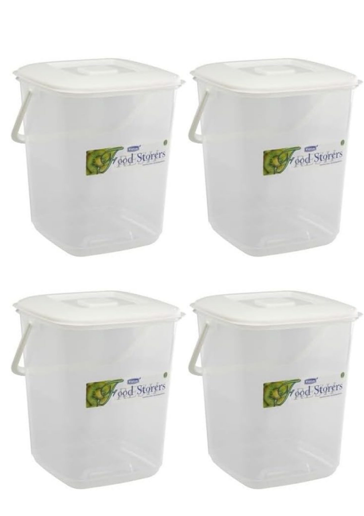 10L Durable Clear Plastic Food Storage Canister with Handle & Airtight Lid – Large Kitchen Container | Multipurpose for Flour, Rice, Cereal, Biscuits, Pet Food, Flour & Baking (Pack of 1)