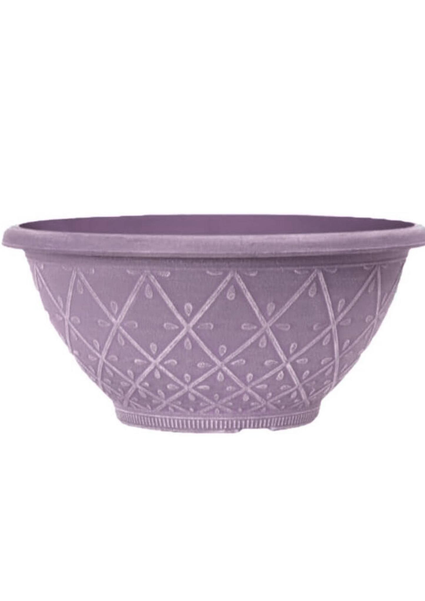 shopior Plastic Prisma Bowl Planter – Round Garden Flower Pot with Drainage Holes, Weatherproof Durable Plastic, Outdoor & Indoor Plant Pot for Home, Patio, Balcony & Garden (MossGreen-30cm, Pack 1)