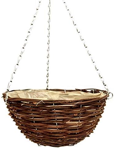 4 x 14'' Natural Wicker Rattan Hanging Basket