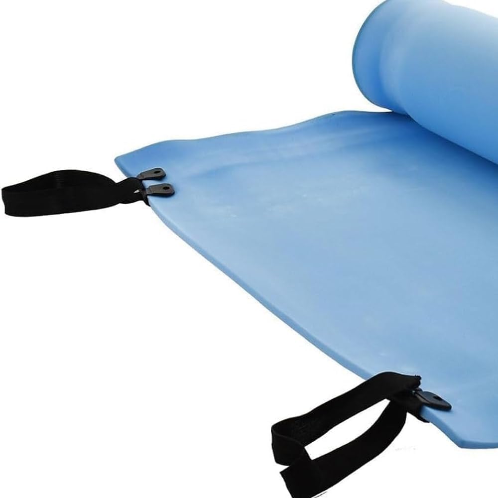 Yoga & Camping Roll Mat | Waterproof Lightweight Foam Camping Mat with EVA Padding, Elastic Straps | Roll Up Sleeping Mat for Outdoor Hiking, Festivals, Fishing, Travel, Fitness & Exercise – 180x50cm
