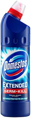 Domestos Thick Bleach Pink Power Multi-Purpose Disinfectant Anti-Bacterial Surface Cleaner Gel Limescale Remover for Toilet, Bathroom and Kitchen, 750ml