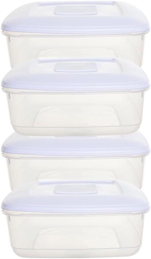 shopior 7L Clear Plastic Food Storage Container with Airtight Lid | Kitchen Food Box for Meal Prep, Dry Food, Flour, Rice, Pasta & Cereal – Xmas Cake Storage Box - (Pack of 1)