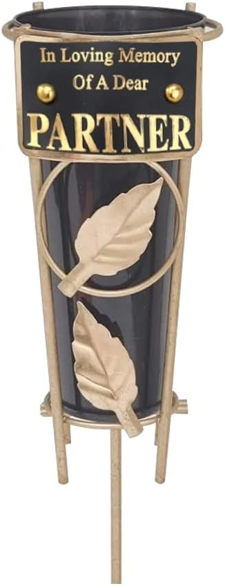 Grave Vases with Spike Grave Ornaments - Memorial Plaques/Black Vases Flower Holders with Personalised Quotes; Metal Spikes Grave Decorations in Loving Memory of your Loved Ones (Niece)