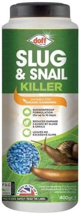 Organic Slug and Snail Control Pellet | All-Natural Slug & Snail Repellent, Eliminator for Indoor Outdoor | Weatherproof Pest Control- Ornamental Plants, Gardens, Fruits, Vegetables 400g (Pack of 1)