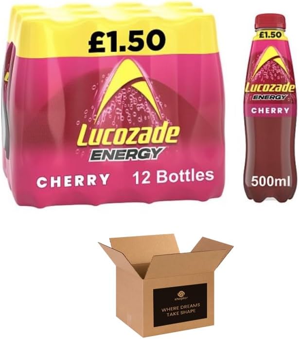 Energy Drink Bottles – Sparkling Glucose Energy Boost Flavoured Drinks – Classic Carbonated Refreshing Drink for Sports, Work, Study & Hydration (380 ml (Pack of 24), Orignal)