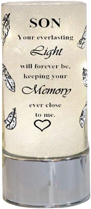 Memorial Light Tubes Ornament, Perfect for Garden and Graveside for any Special Occasion in The Memory of Dad, Mum, Son, Daughter, Husband, Wife, Grandad, Nan, Brother, Sister. (20cm) (Daughter)