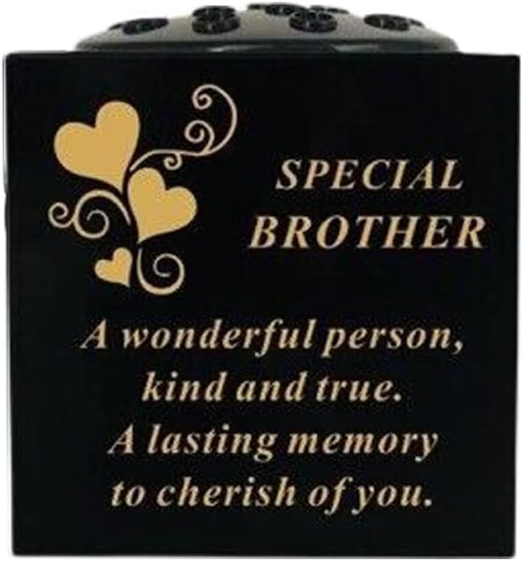 Graveside Memorial Rose Bowl Vase – Weatherproof Grave Flower Container with Removable Lid – Elegant Cemetery Tribute Vase | Remembrance Ornament, Sympathy Gift for Loved One (Husband)