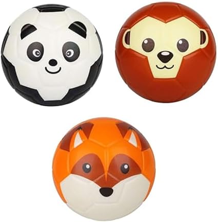 shopior 6 Inches Mini Soccer,Cute Animal Design Soft Foam Ball For Kids, Soft and Bouncy,Perfect Size For Kids Playing