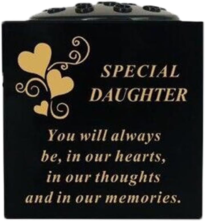 Graveside Memorial Rose Bowl Vase – Weatherproof Grave Flower Container with Removable Lid – Elegant Cemetery Tribute Vase | Remembrance Ornament, Sympathy Gift for Loved One (Husband)