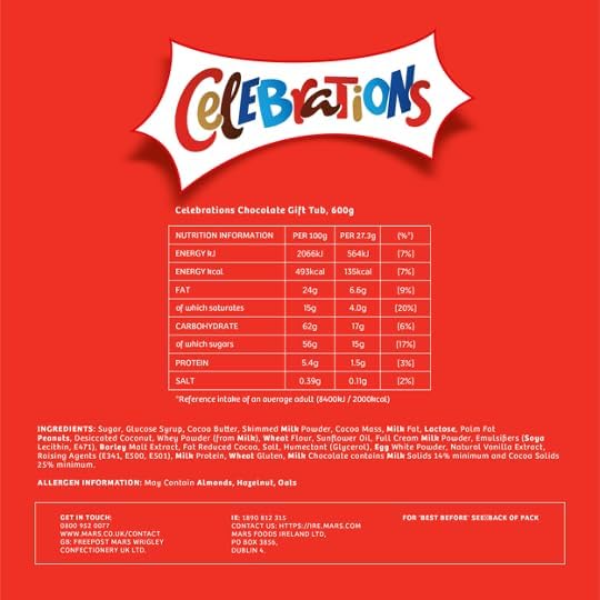 Celebrations Sharing Tub 500g (Pack of 2)