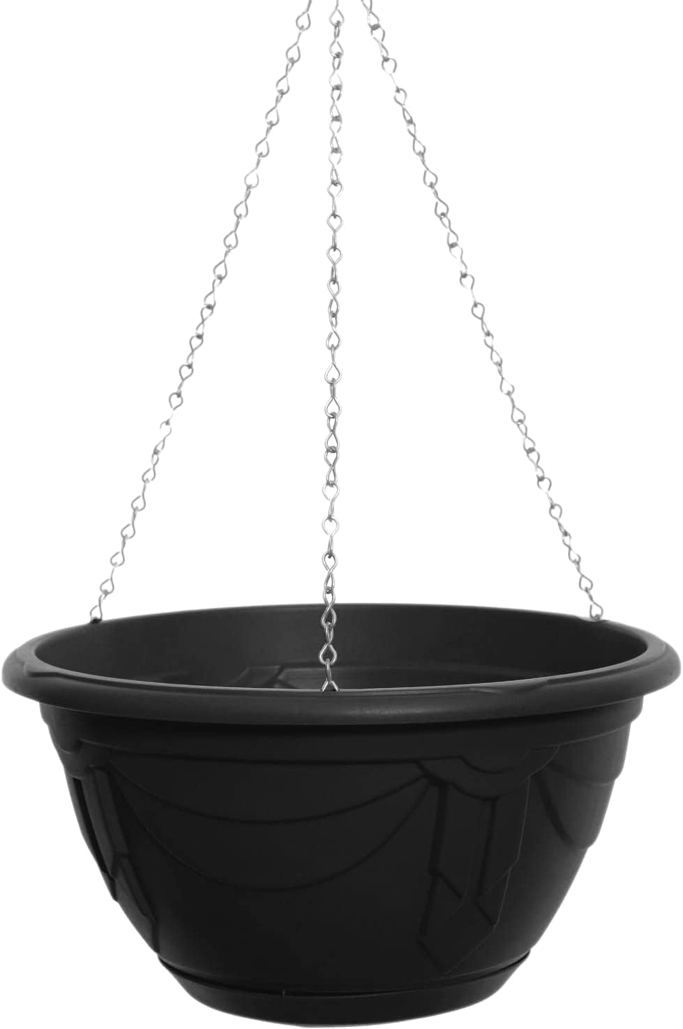 Whitefurze G02074 32cm Venetian Hanging Basket - Black
