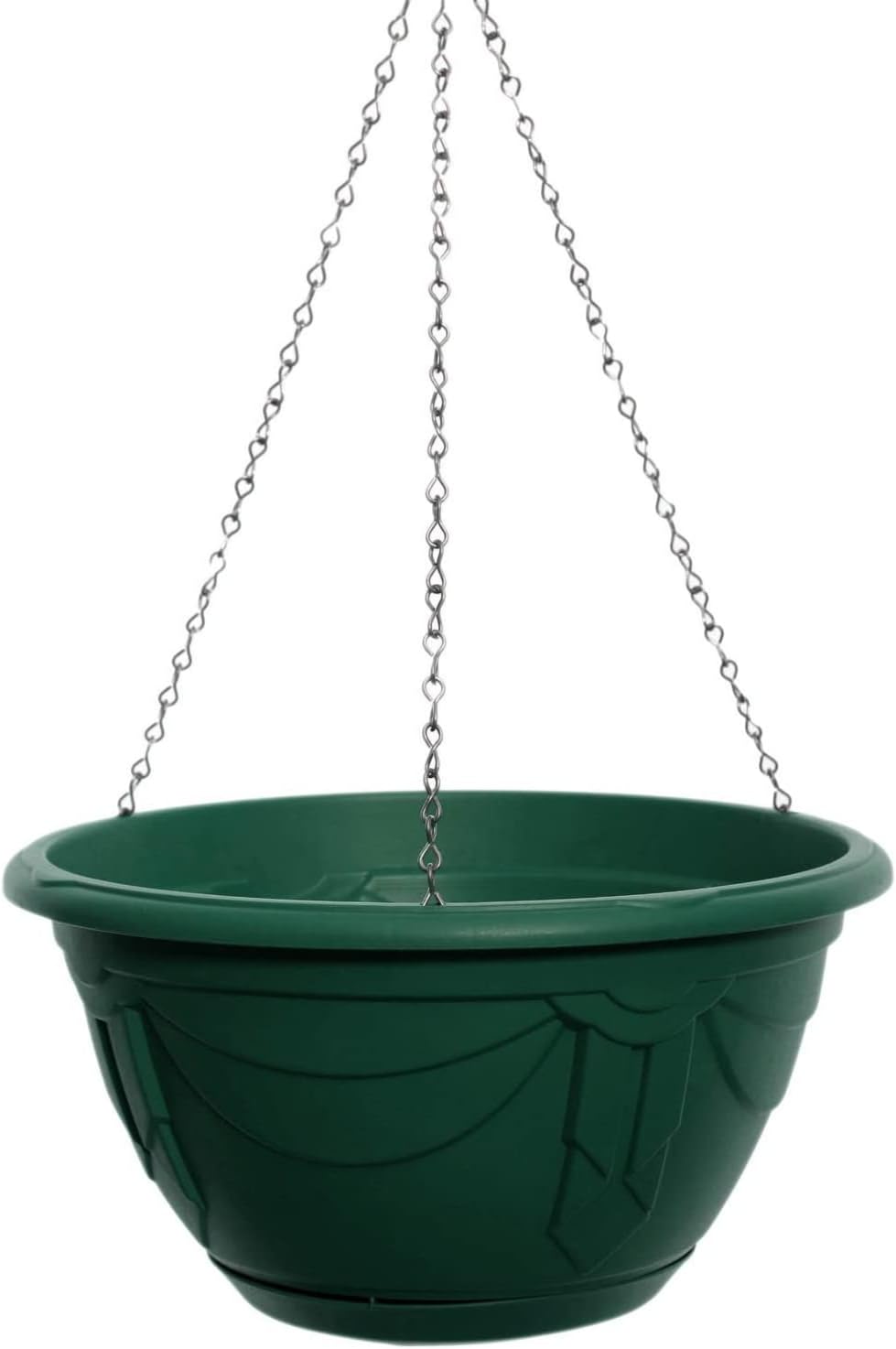 Whitefurze G02074 32cm Venetian Hanging Basket - Forest Green