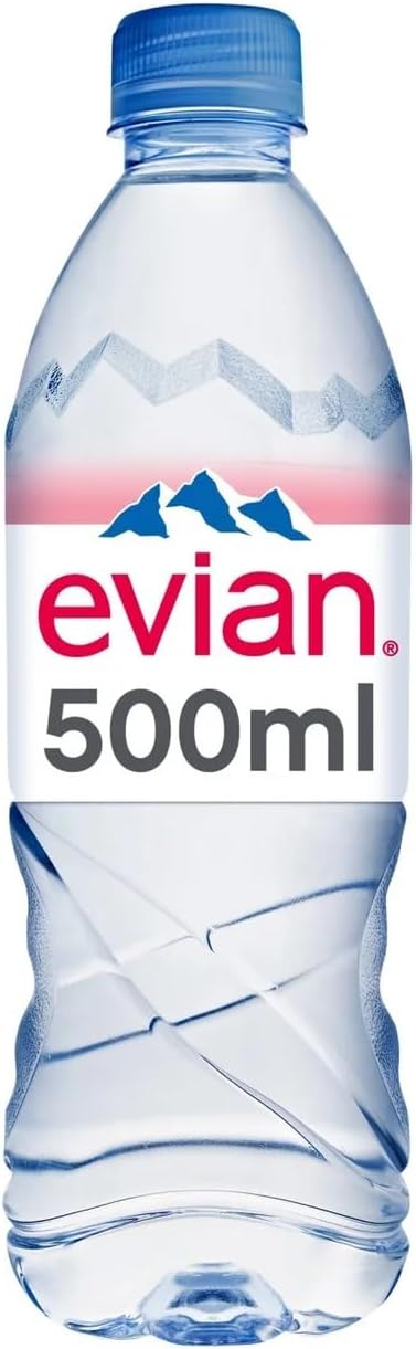 Evian Still Mineral Water, 24 x 0.5L