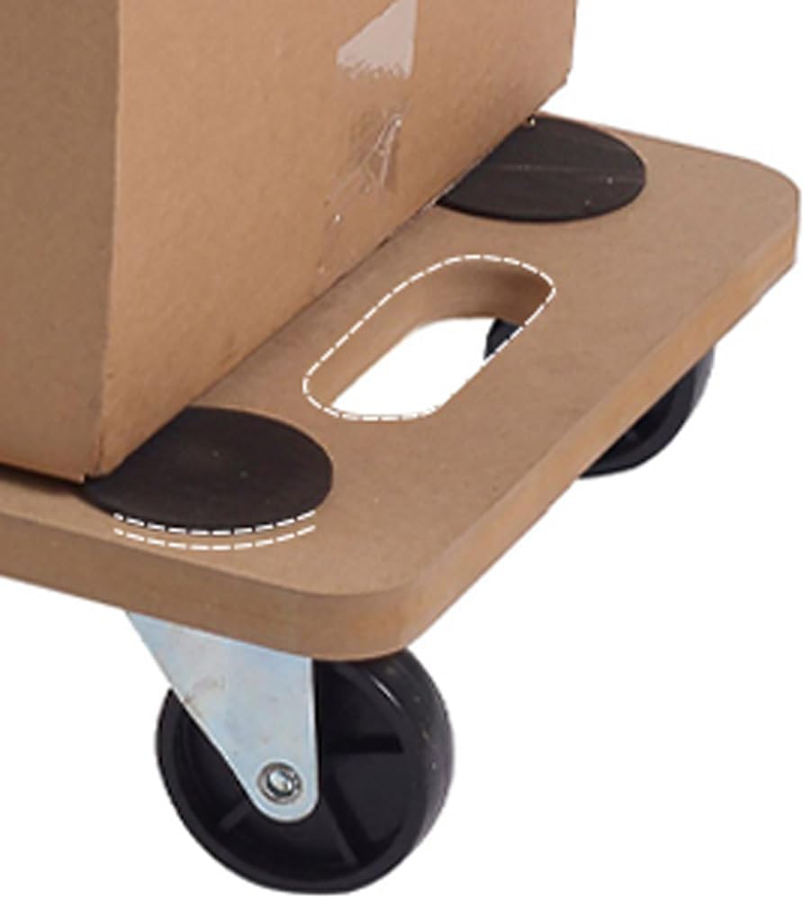 Heavy Duty 200KG Furniture Moving Dolly Trolley with Wheels – Wooden Platform Lifter Furniture Transport with Anti Slip Grip Pads – Swivel Wheels Easy Move – Warehouse, Office, Home Use (1)