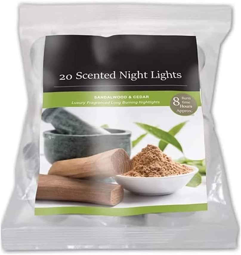 Pride Home & Garden PHG Fresh Scented Tealight Candle 8 Hour Burn Time Long-Lasting Set Fancy Decor Premium Quality (Vanilla and Sandalwood) (PHG-FSTC_8HRS)