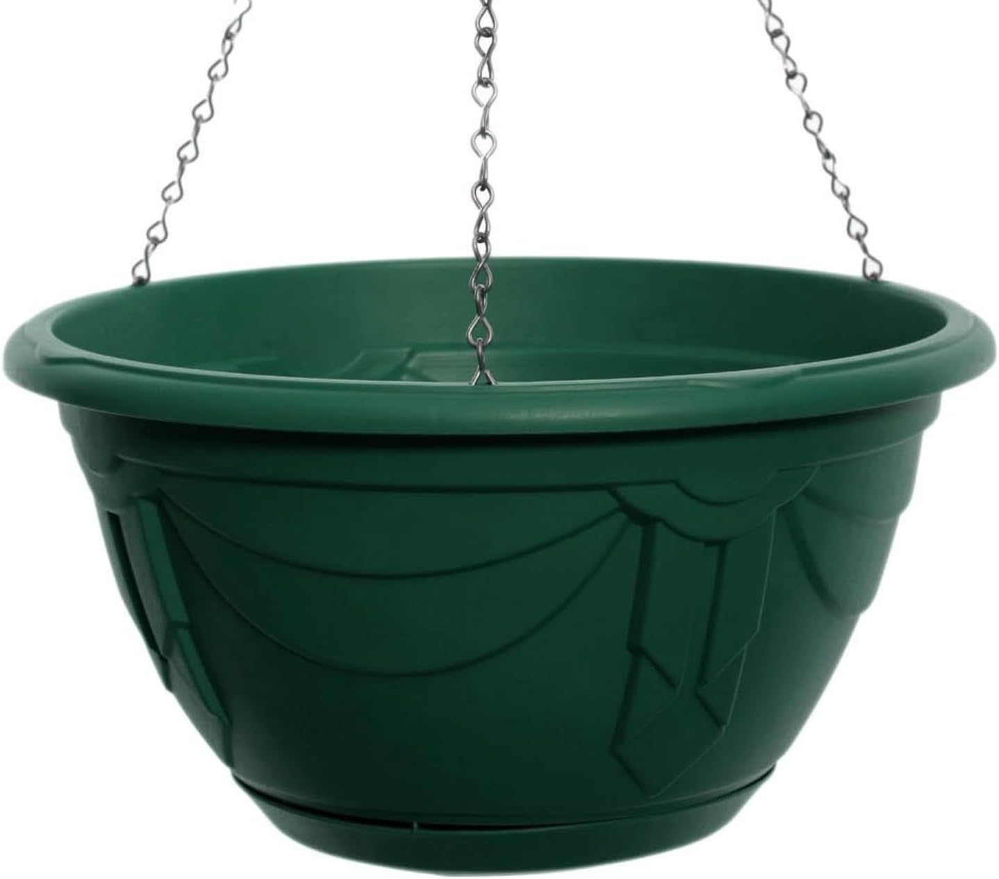 Whitefurze G02074 32cm Venetian Hanging Basket - Forest Green