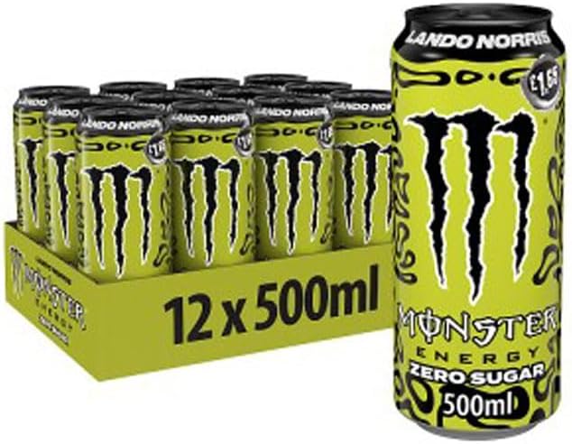 Monster Energy Lando Norris Zero Sugar Energy Drink 12 x 500ml Cans | Zero Sugar | B Vitamins | Taurine | Guarana | Limited Edition