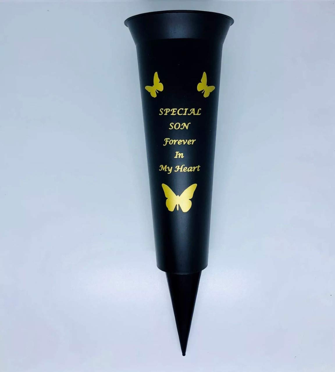 David Fischhoff Special Son Verse Graveside Memorial Grave Spiked Flower Vase