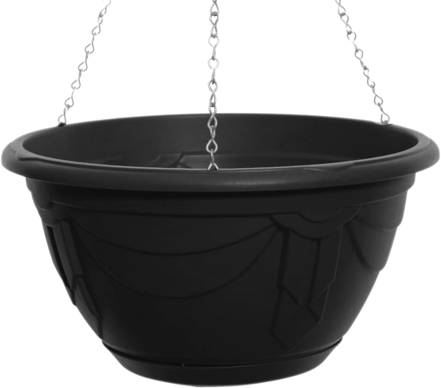 Whitefurze G02074 32cm Venetian Hanging Basket - Black