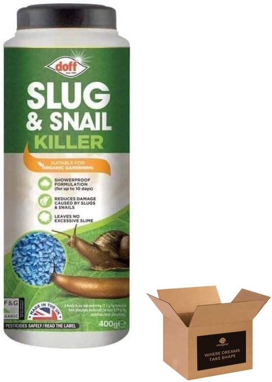 Organic Slug and Snail Control Pellet | All-Natural Slug & Snail Repellent, Eliminator for Indoor Outdoor | Weatherproof Pest Control- Ornamental Plants, Gardens, Fruits, Vegetables 400g (Pack of 1)