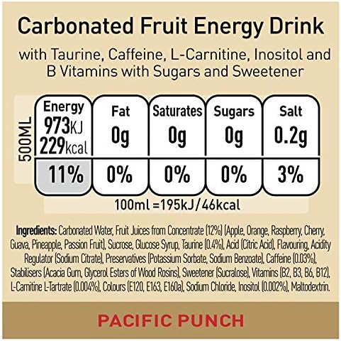 Monster Pacific Punch Cans, 12 x 500 ml