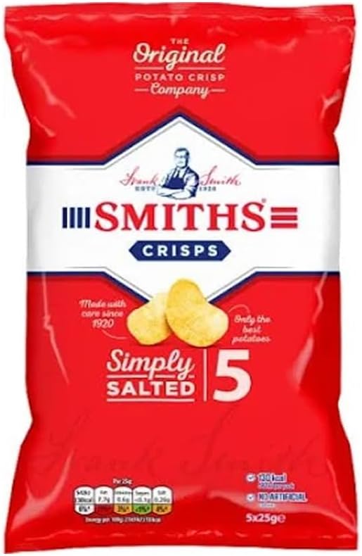 Smiths Chipsticks – Light & Crispy Flavoured Corn Snacks | Low Calorie Retro British Savoury Crisps | 6 Snack Bags | Lunchbox Snacks (Pack 3, Salt & Vinegar)