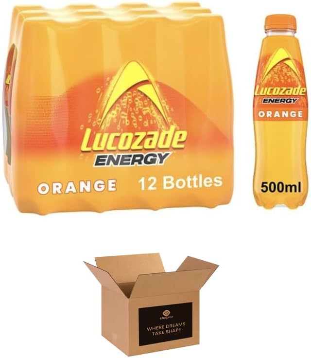 Energy Drink Bottles – Sparkling Glucose Energy Boost Flavoured Drinks – Classic Carbonated Refreshing Drink for Sports, Work, Study & Hydration (380 ml (Pack of 24), Orignal)
