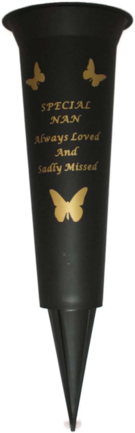 Special Nan Verse Graveside Memorial Grave Spiked Flower Vase