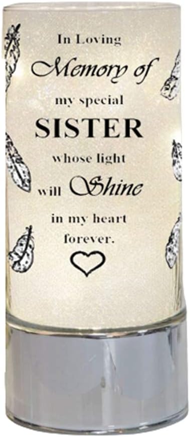 Memorial Light Tubes Ornament, Perfect for Garden and Graveside for any Special Occasion in The Memory of Dad, Mum, Son, Daughter, Husband, Wife, Grandad, Nan, Brother, Sister. (20cm) (Daughter)