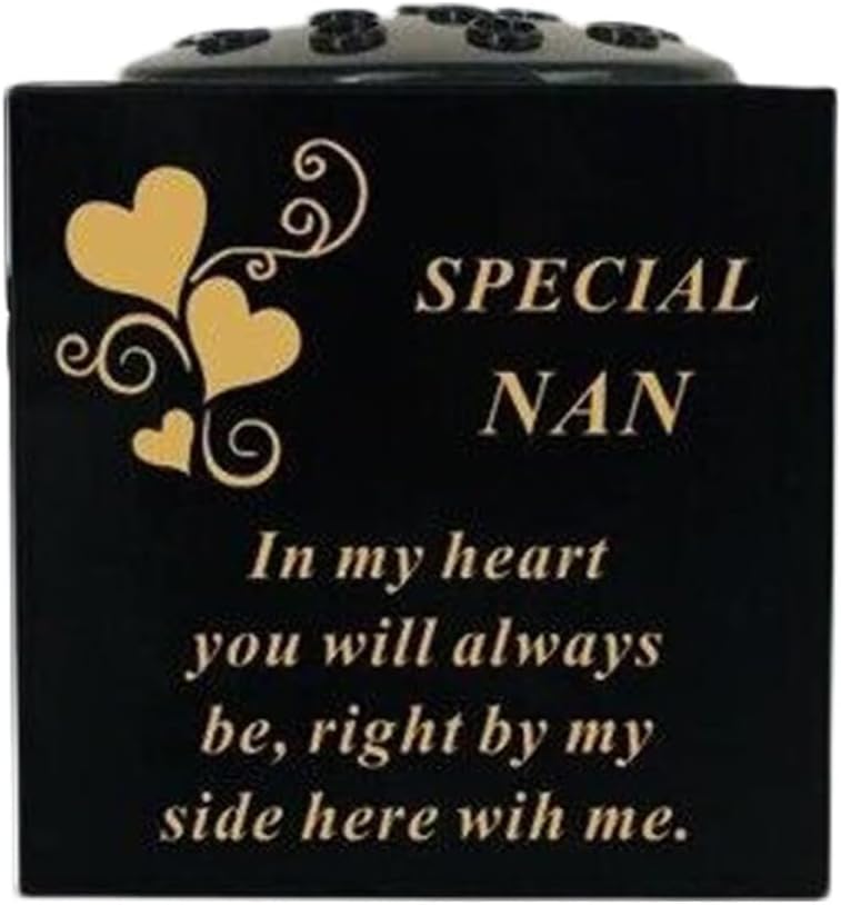 Graveside Memorial Rose Bowl Vase – Weatherproof Grave Flower Container with Removable Lid – Elegant Cemetery Tribute Vase | Remembrance Ornament, Sympathy Gift for Loved One (Husband)
