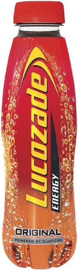 Energy Drink Bottles – Sparkling Glucose Energy Boost Flavoured Drinks – Classic Carbonated Refreshing Drink for Sports, Work, Study & Hydration (380 ml (Pack of 24), Orignal)