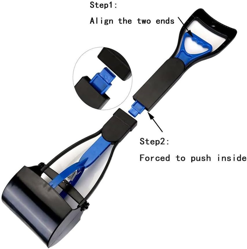 Pooper Scooper for Large, Medium, and Small Dogs – 60cm Long Handle for Pet Waste Pickup on Grass, Dirt, or Gravel – Litter Scoop | Poop Picker for Dogs and Cats | Pet Supplies Cleanup Tool for Indoor