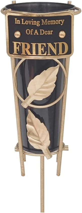 Grave Vases with Spike Grave Ornaments - Memorial Plaques/Black Vases Flower Holders with Personalised Quotes; Metal Spikes Grave Decorations in Loving Memory of your Loved Ones (Dad)