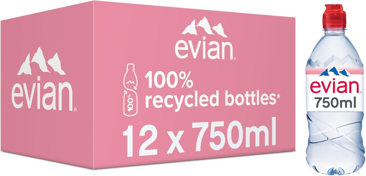 Evian Still Mineral Water, 24 x 0.5L
