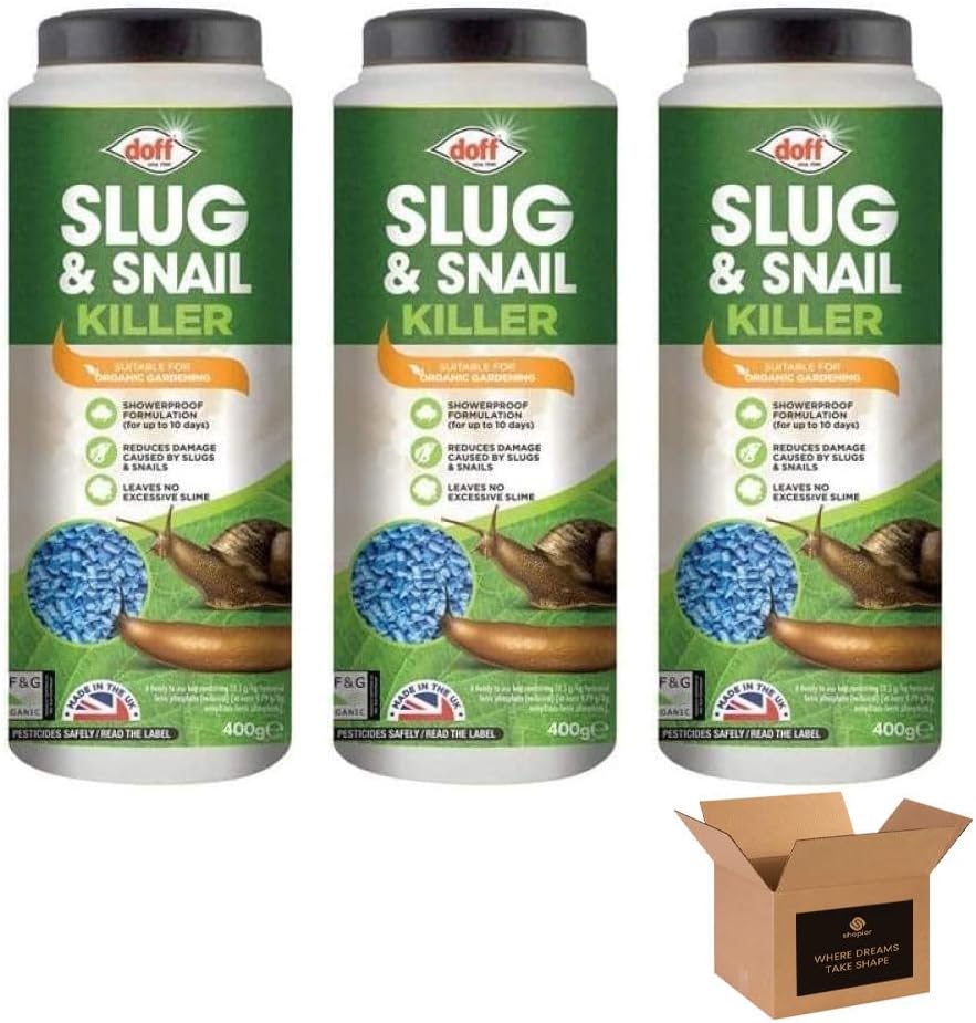 Organic Slug and Snail Control Pellet | All-Natural Slug & Snail Repellent, Eliminator for Indoor Outdoor | Weatherproof Pest Control- Ornamental Plants, Gardens, Fruits, Vegetables 400g (Pack of 1)