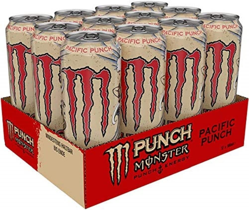 Monster Energy Pacific Punch, 12 x 500 ml, disposable box, with a mix of raspberry, guava and cherries