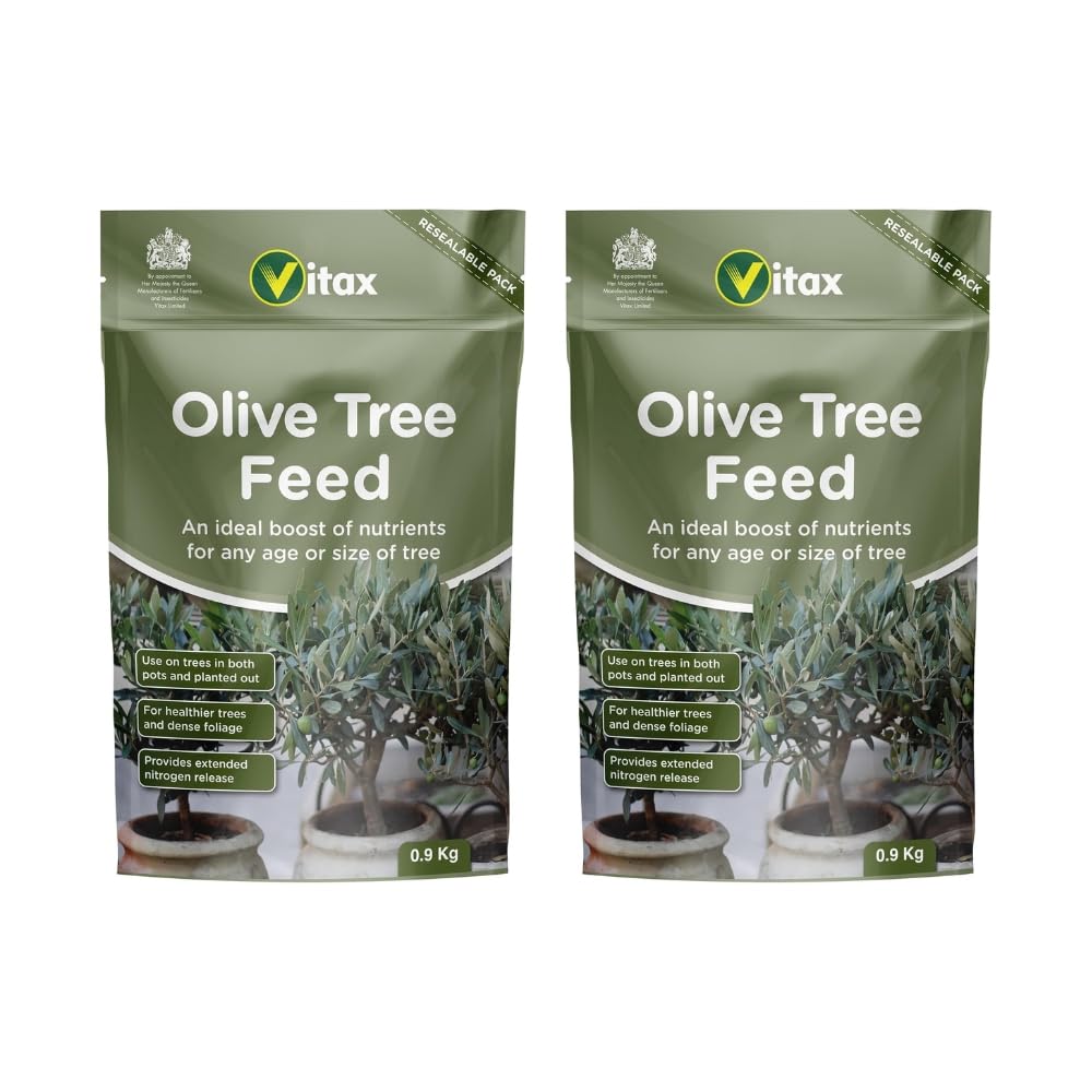 Olive Tree Feed, Suitable For Borders, Pots & Containers, Encourages Healthy Growth, Plant Food, and Garden Products – 900 g (Single Pack)