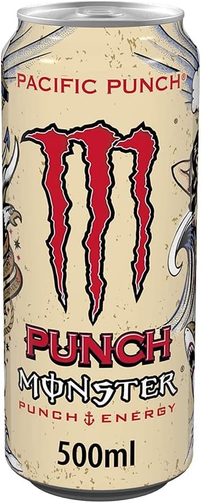 Monster Energy Pacific Punch, 12 x 500 ml, disposable box, with a mix of raspberry, guava and cherries
