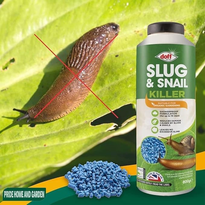 Shopior | Slug & Snail Killer 800g | Protect Garden with Powerful Organic Slug and Snail Killer Repellent Control Pellets | Pet-Friendly Organic Gardening Slug Trap Stops Pests (Pack of 1)