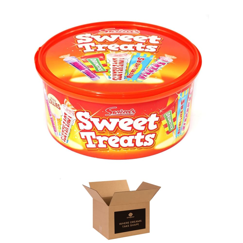 Sweet Treats Assortment Tub – Mixed Retro Sweets Gift Box with Love Hearts, Refreshers, Drumsticks & More – Party Favourites for Kids & Adults | 600g (Pack 1, Sweet Treats)