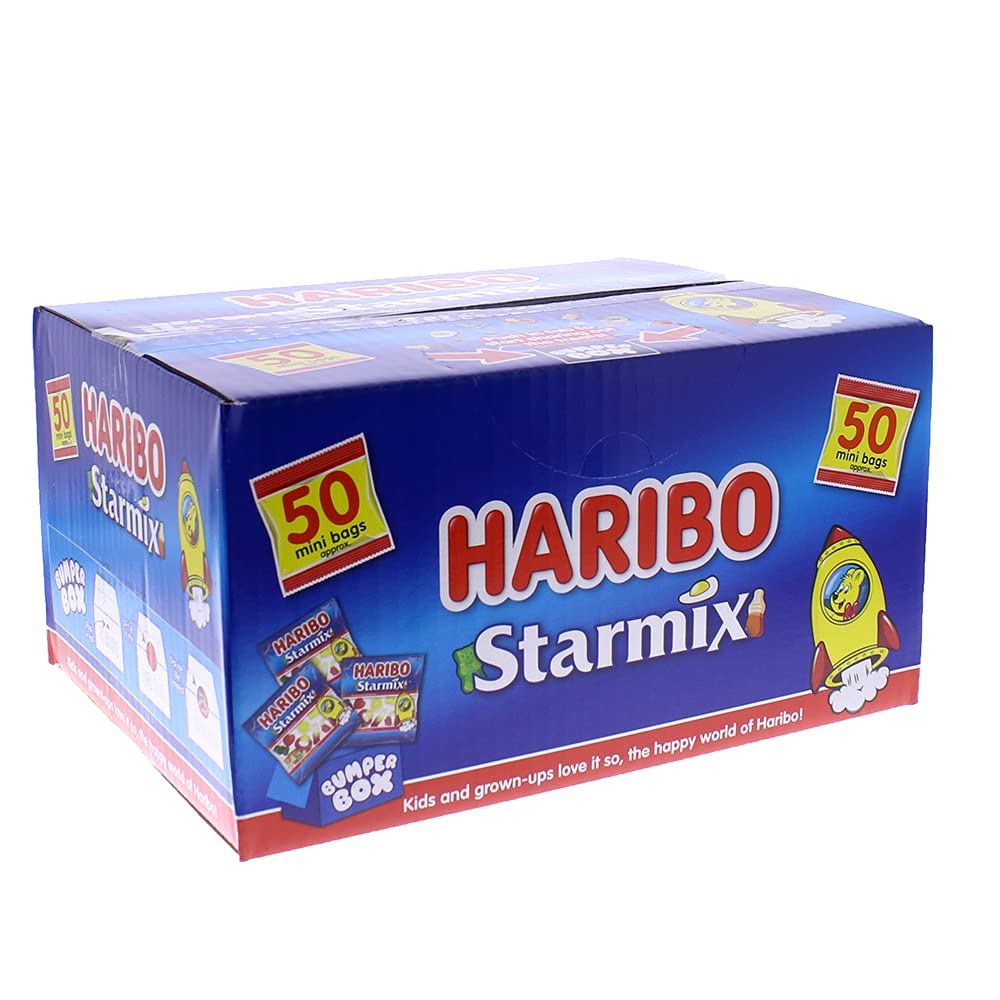 HARIBO Starmix Bumper Box 50 x 16g Mini Bags Party Multipack 800g
