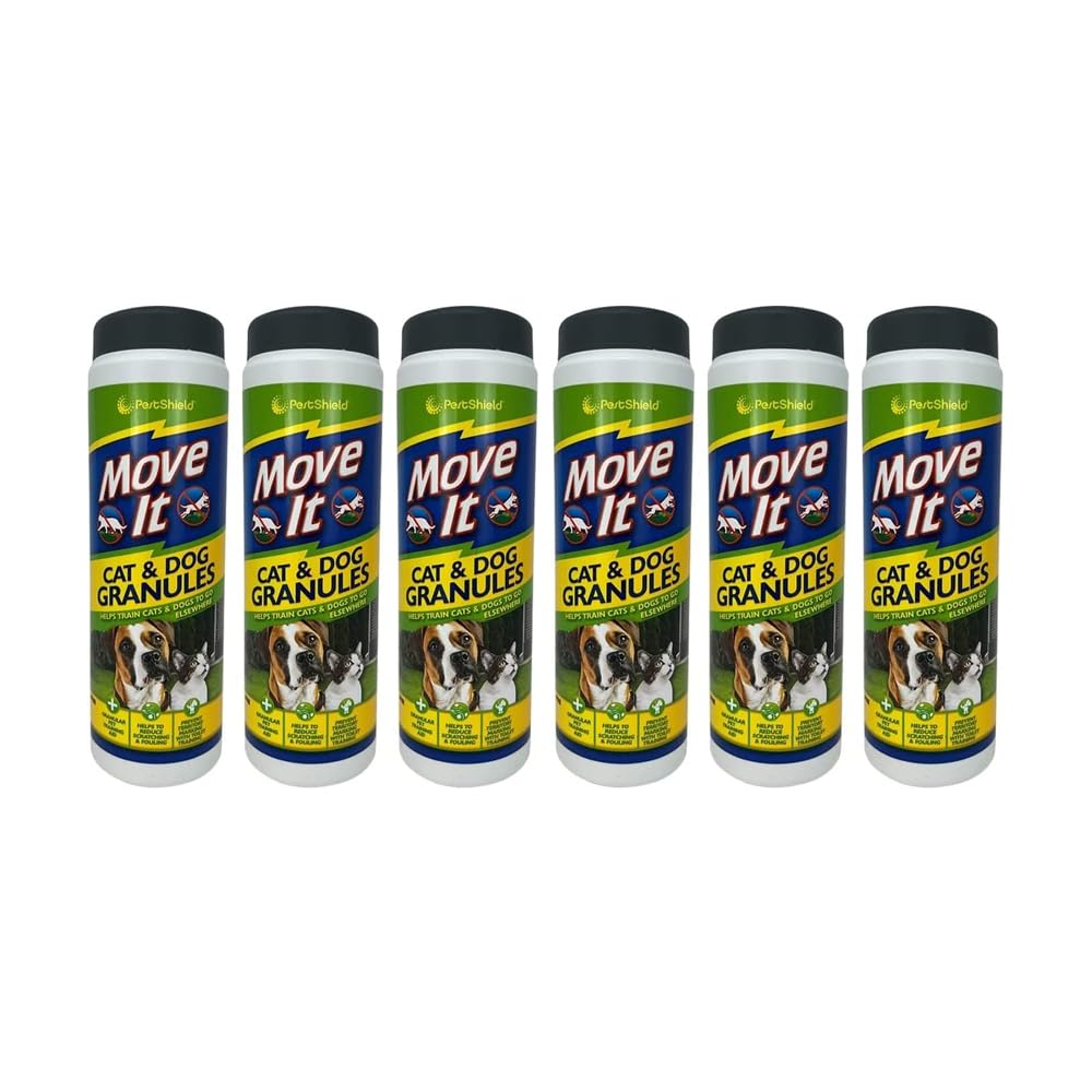 Natural Non-Toxic Cat & Dog Repellent Granules | Effective Indoor & Outdoor Deterrent for Home & Garden | Extra Strong Cat & Dog Protection | 240g (Pack of 6)